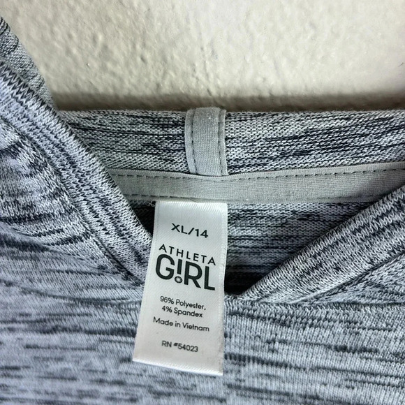 Athleta Girl Kickin’ it Poncho Hoodie Sweatshirt in gray size XL / 14 - Picture 3 of 7